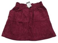 Nové - vínová paper bag menšestrová sukňa PRIMARK