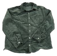 Tmavokhaki menšestrová košeľová bunda TEX