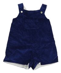 Zafírové menšestrové na traké podšité kraťasy s vreckom