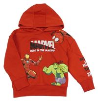 Červená mikina s Avengers a kapucí MARVEL