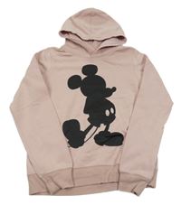 Pudrová mikina s Mickey a kapucňou H&M