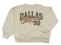 Smotanová mikina s nápismi a číslom H&M