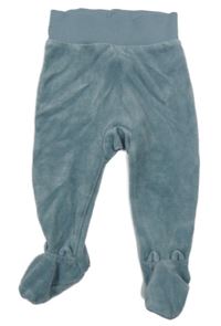 Modrošedé žebrované sametové polodupky C&A