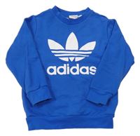 Cobaltově modrá mikina Adidas