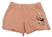 Ružové bavlnené kraťasy s Minnie Primark