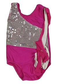 Fuchsiovo-strieborné cvičobné body s strapcemi