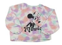 Bielo-farebná batikovaná mikina s Minnie Primark