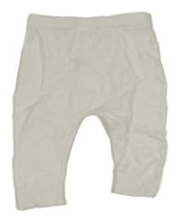 Bílé vzorované pletené tepláky Nutmeg