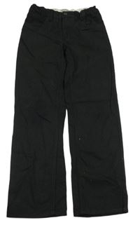 Čierne pruhované plátenné nohavice C&A