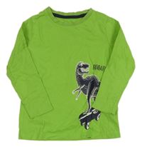 Zelené tričko s dinosaurem na skatu Lupilu