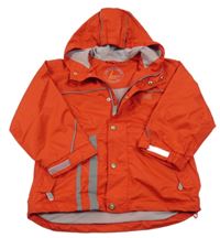 Červená šušťáková jarná bunda s kapucňou