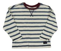 Bílo-tmavomodré pruhované mikinotriko Primark