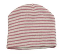 Bílo-růžová pruhovaná čepice Infinity Kids