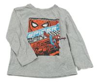 Sivé melírované tričko so Spidermanem Sinsay