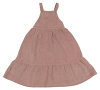 Starorůžové žebrované laclové šaty Original Marines