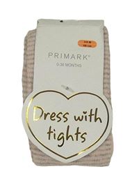 Nové - Světlerůžovo-šedé pruhované punčocháče Primark