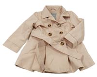 Růžový šusťákový jarní kabát s páskem Tahari