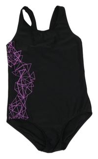 Černé jednodílné plavky se vzorem George