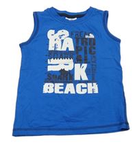 Safírové tílko s nápisem Topolino