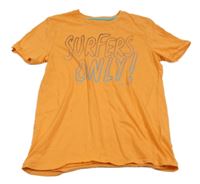 Oranžové tričko s nápisom Tom Tailor