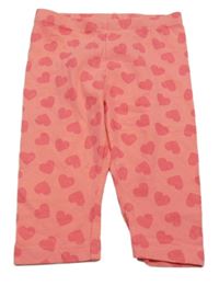 Ružové capri legíny so srdiečkami Lupilu