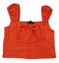 Červený madeirový crop top New Look