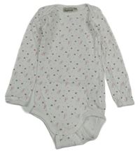 Biele bodkovaná é body s labuťami  a srdiečkami Impidimpi