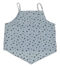 Svetlomodrý kvetovaný crop top H&M