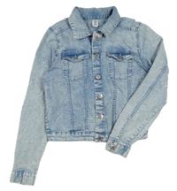 Modrá plísňová riflová bunda H&M