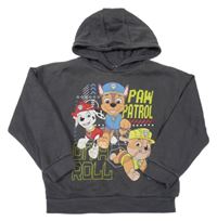 Tmavošedá mikina s Tlapkovou patrolou a kapucí