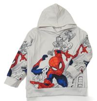 Biela mikina so Spidermanem a kapucňou