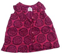 Ružovo-tmavomodré prepínaci vzorované ľahké šaty H&M