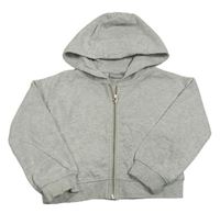 Sivá melírovaná prepínaci crop mikina s kapucňou Matalan
