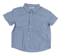 Svetlomodrá pruhovaná/puntíkatá košeľa H&M
