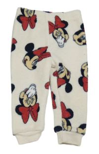 Smotanové plyšové pyžamové nohavice s Minnie zn. Primark