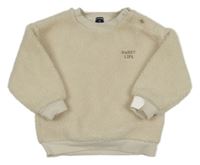 Smotanová huňatá podšitá mikina Kiabi