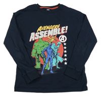 Tmavomodré pyžamové triko s Avangers M&S