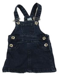 Tmavomodré laclové riflové šaty 