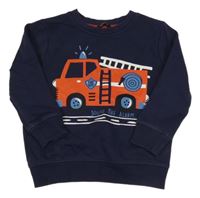 Tmavomodrá mikina s hasiči George