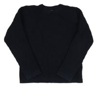 Tmavomodrý vzorovaný sveter mango