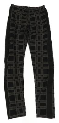 Šedo-černé kostkované legíny Lily & Dan