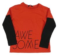 Červeno-černé triko s nápisem George