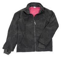 Černo-šedá vzorovaná softshellová bunda H&M