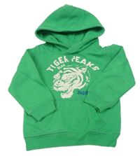 Zelená mikina s tigrom a kapucňou H&M