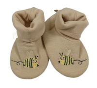 Nové - Béžové cápačky s včelkami vel. 18