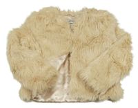 Béžový kožešinový podšitý kabátek M&S