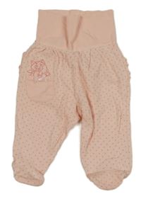 Světlerůžovo-šedé puntíkaté polodupky s psíkom Disney