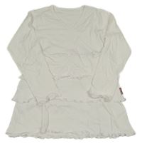 Biela vrstvená šatová tunika