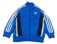 Modro-tmavomodrá propínací sportovní mikina s logem Adidas