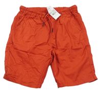 Nové - Červené plátěné kraťasy Next